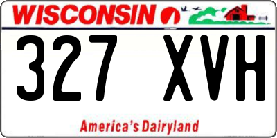 WI license plate 327XVH