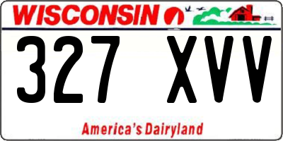 WI license plate 327XVV