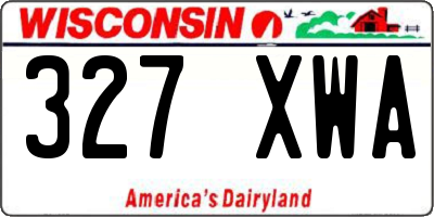 WI license plate 327XWA