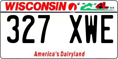WI license plate 327XWE