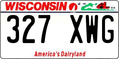 WI license plate 327XWG