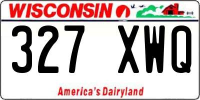 WI license plate 327XWQ