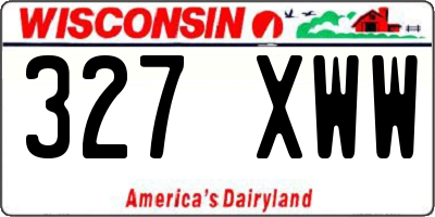 WI license plate 327XWW