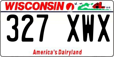 WI license plate 327XWX