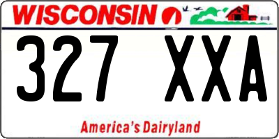 WI license plate 327XXA