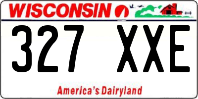 WI license plate 327XXE