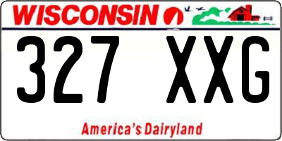 WI license plate 327XXG