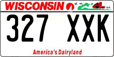 WI license plate 327XXK