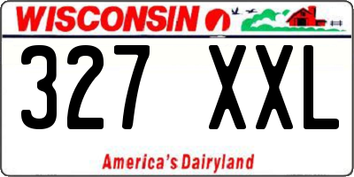 WI license plate 327XXL
