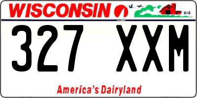 WI license plate 327XXM