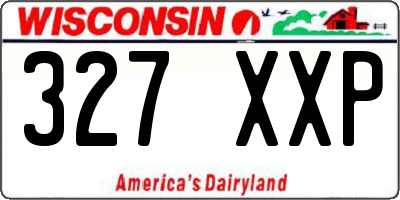 WI license plate 327XXP