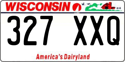 WI license plate 327XXQ