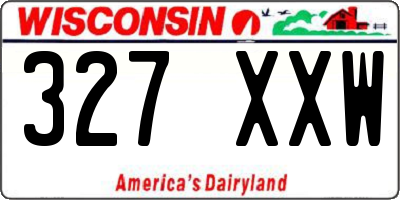 WI license plate 327XXW