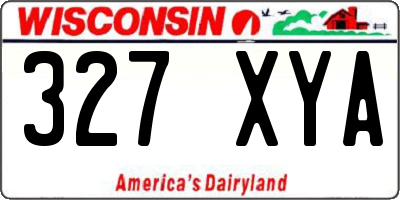 WI license plate 327XYA