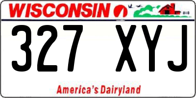 WI license plate 327XYJ