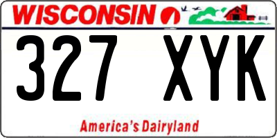 WI license plate 327XYK