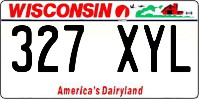 WI license plate 327XYL