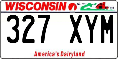 WI license plate 327XYM