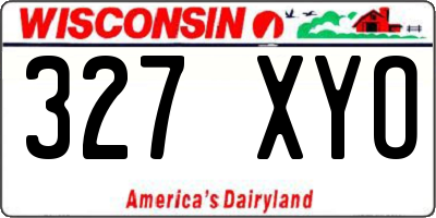 WI license plate 327XYO