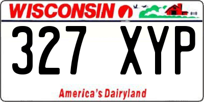 WI license plate 327XYP