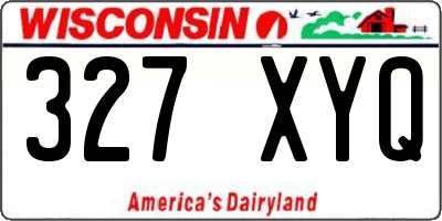 WI license plate 327XYQ
