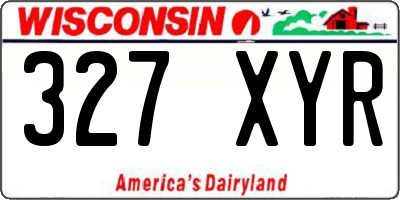 WI license plate 327XYR