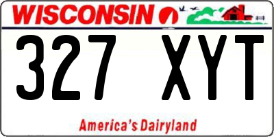 WI license plate 327XYT