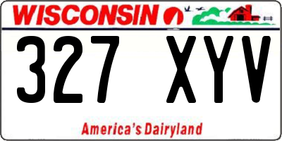 WI license plate 327XYV