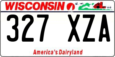 WI license plate 327XZA