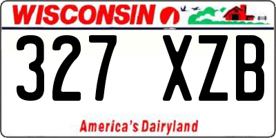 WI license plate 327XZB