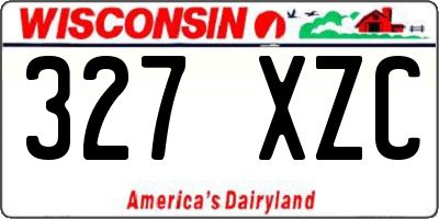 WI license plate 327XZC