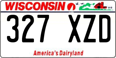 WI license plate 327XZD