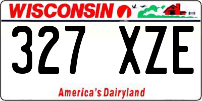 WI license plate 327XZE