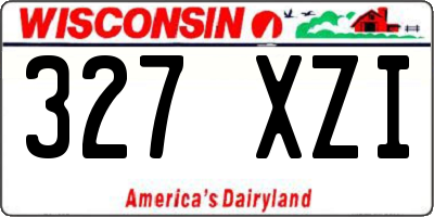 WI license plate 327XZI