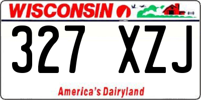 WI license plate 327XZJ