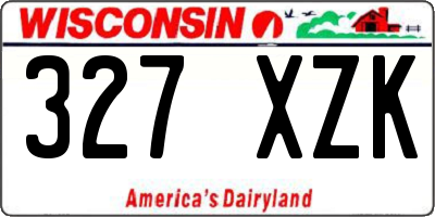 WI license plate 327XZK