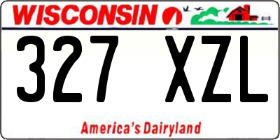 WI license plate 327XZL