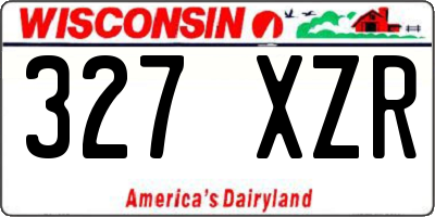 WI license plate 327XZR