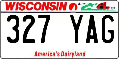 WI license plate 327YAG