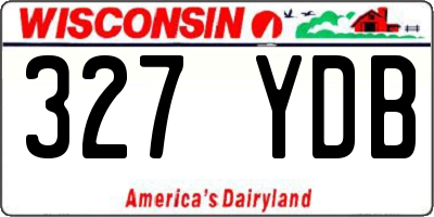 WI license plate 327YDB