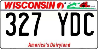 WI license plate 327YDC