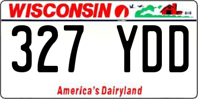 WI license plate 327YDD