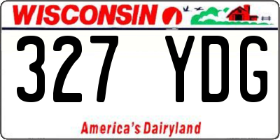 WI license plate 327YDG