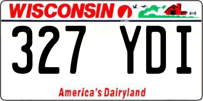 WI license plate 327YDI