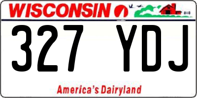 WI license plate 327YDJ