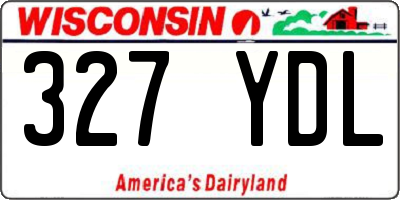 WI license plate 327YDL
