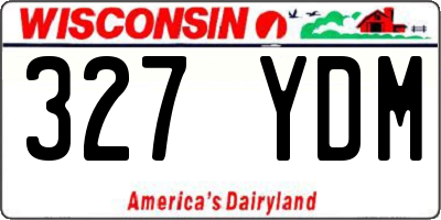 WI license plate 327YDM