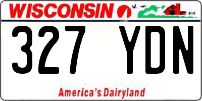WI license plate 327YDN