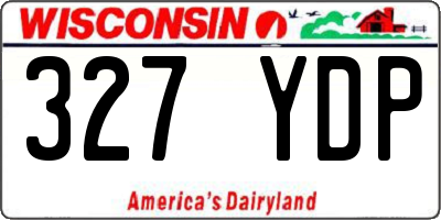 WI license plate 327YDP