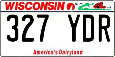 WI license plate 327YDR